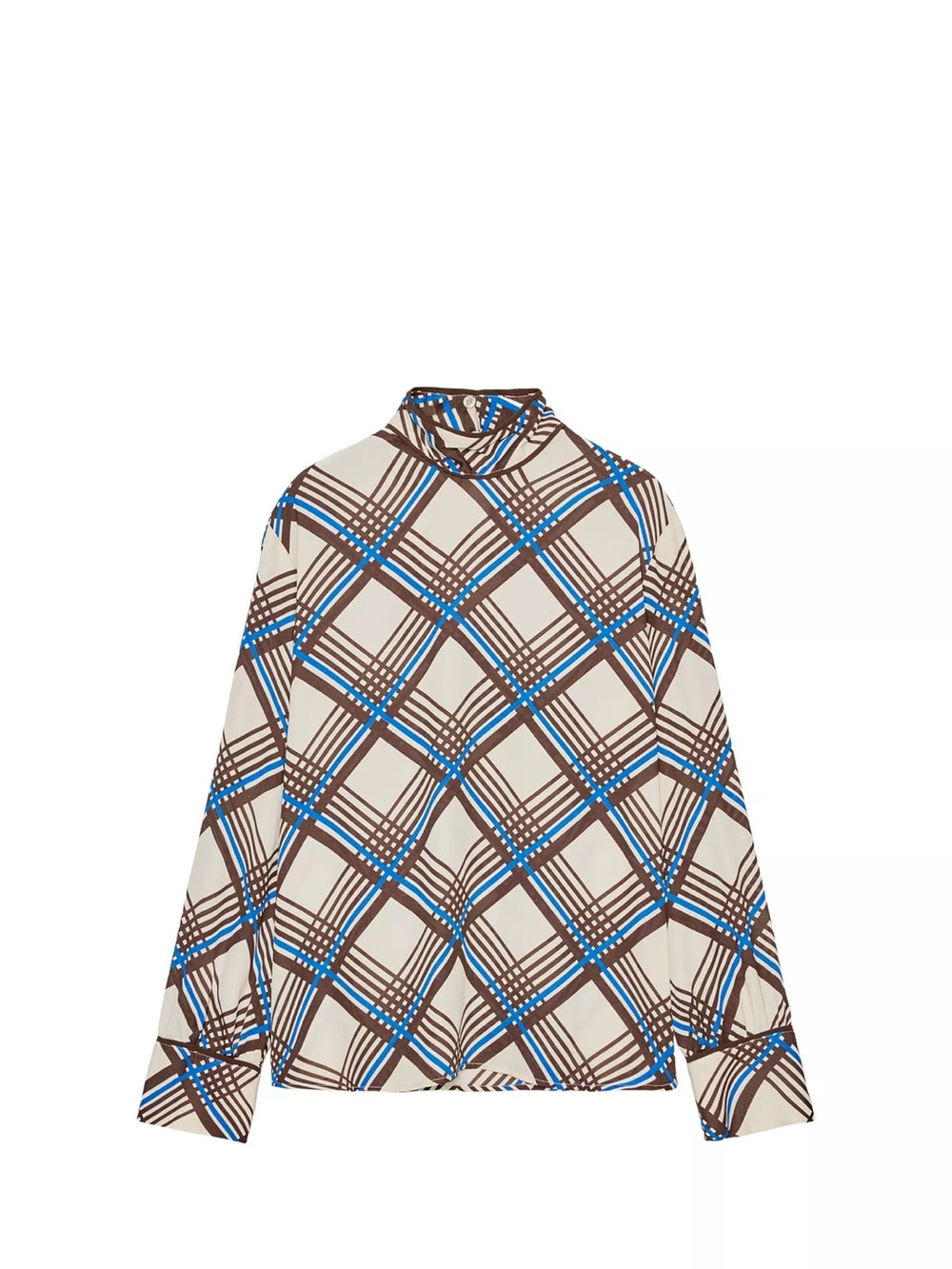 Zara Plaid high neck shirt